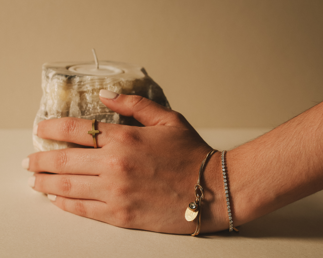 Anillo cruz - Ajustable